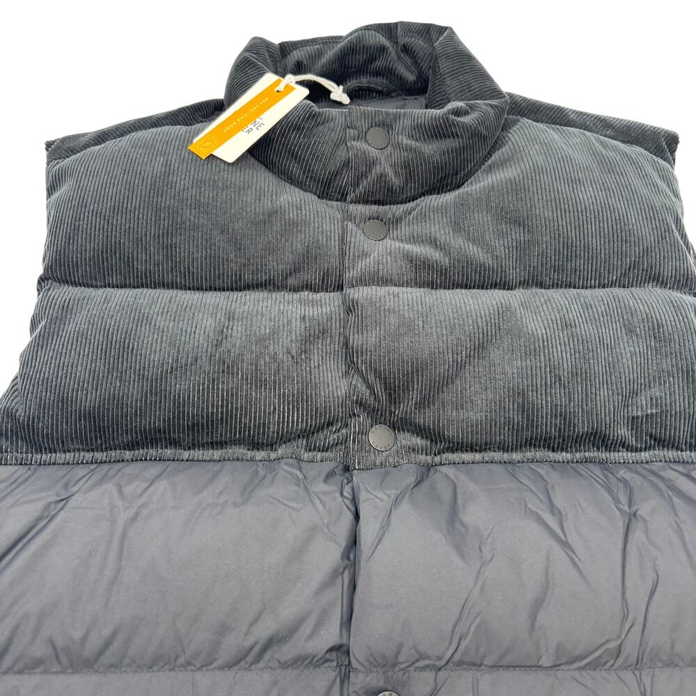 Marine Layer Mens Medium Black Miles‎ Corduroy Down Puffer Vest NWT